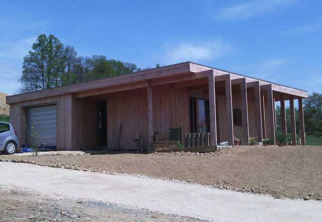 Chantier de maison à ossature bois